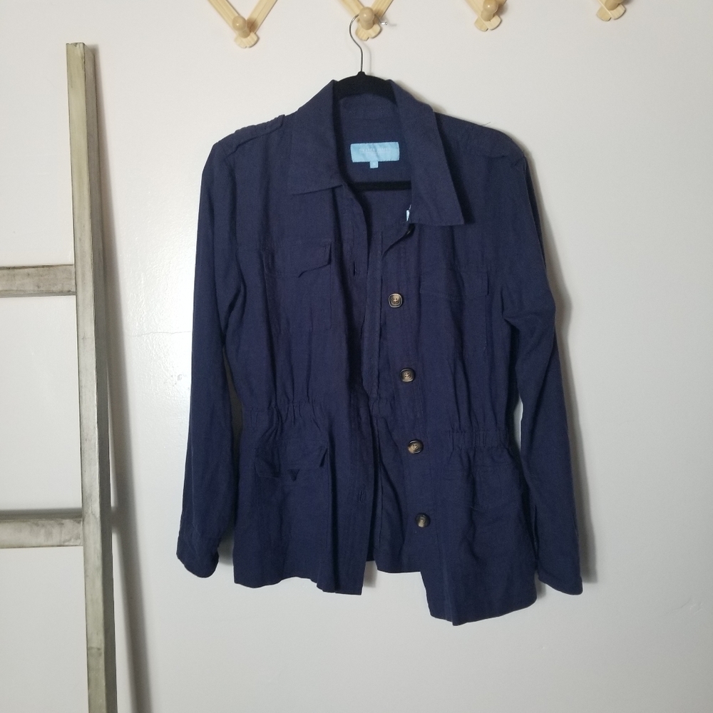NWT DRAPER JAMES LIGHTWEIGHT NAVY UTILITY JACKET SIZE SMALL